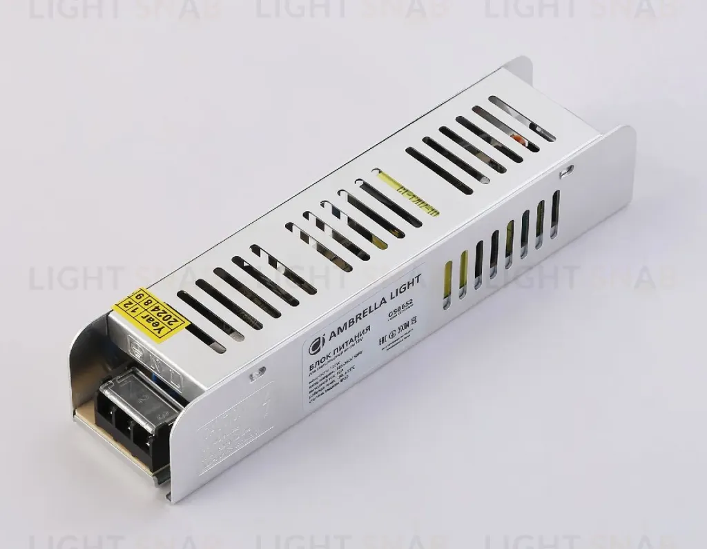Блок питания с EMC для светодиодной ленты Ambrella Light Illumination 120Вт DC12В 10A IP20 GS8652 GS8652