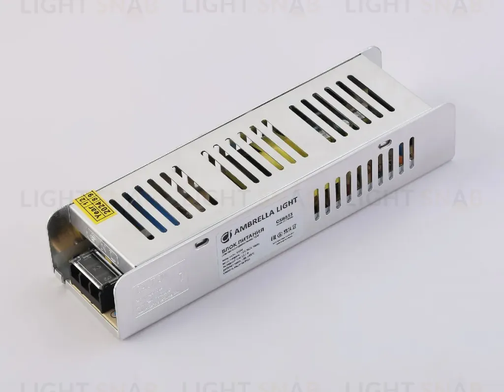 Блок питания с EMC для светодиодной ленты Ambrella Light Illumination 150Вт DC12В 12,5A IP20 GS8653 GS8653