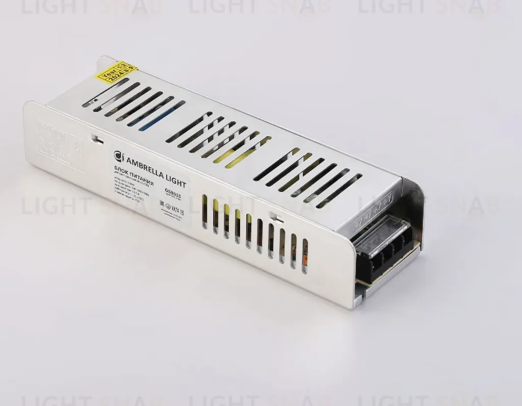 Блок питания с EMC для светодиодной ленты Ambrella Light Illumination 150Вт DC12В 12,5A IP20 GS8653 GS8653