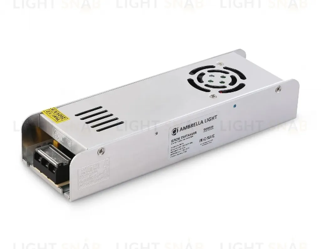 Блок питания с EMC для светодиодной ленты Ambrella Light Illumination 360Вт DC12В 30A IP20 GS8656 GS8656