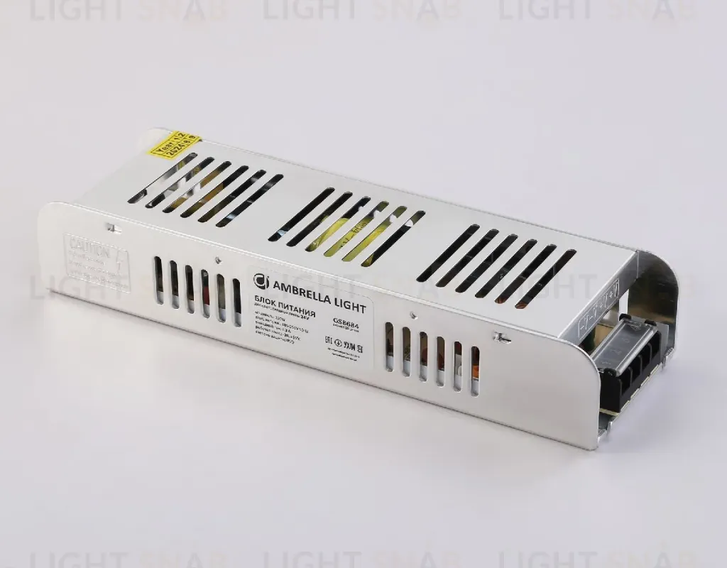 Блок питания с EMC для светодиодной ленты Ambrella Light Illumination 200Вт DC24В 8,3A IP20 GS8684 GS8684