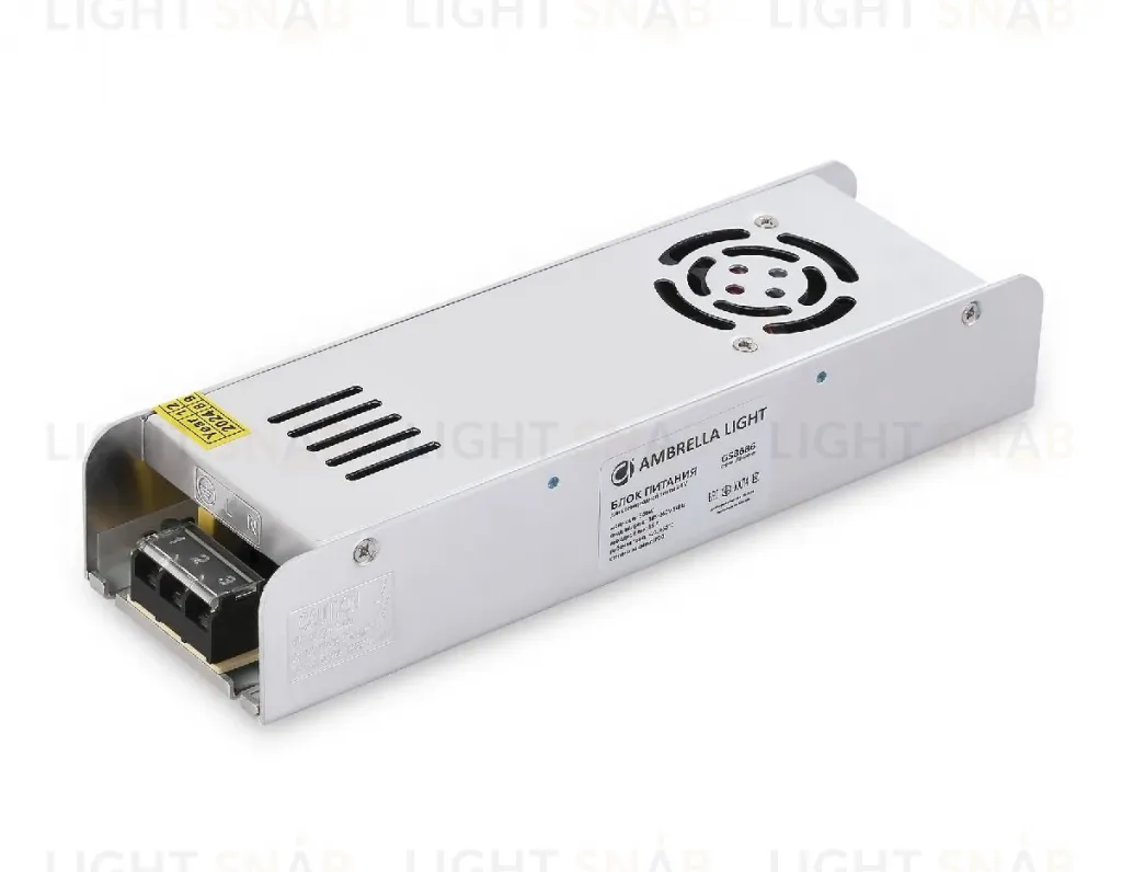 Блок питания с EMC для светодиодной ленты Ambrella Light Illumination 360Вт DC24В 15A IP20 GS8686 GS8686