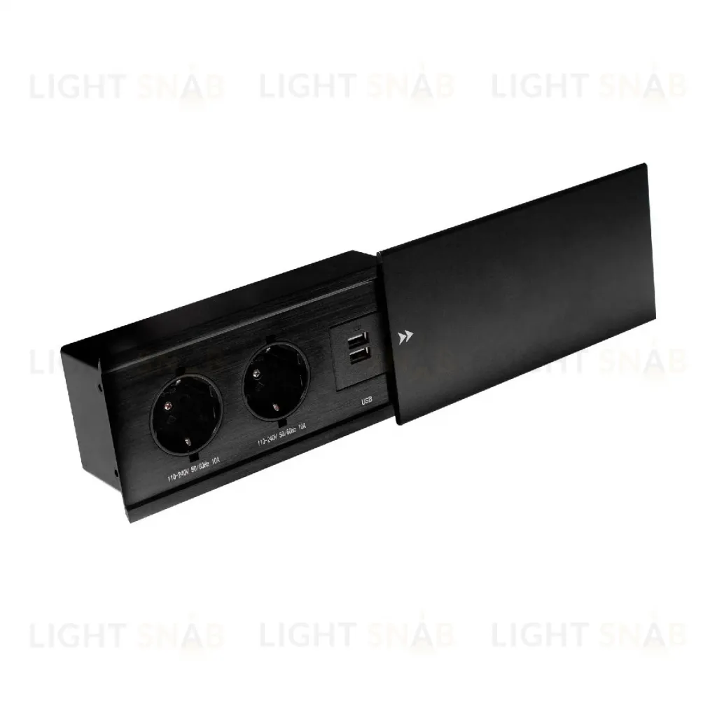 Блок розеток JX (Slide Top) (2 секции + 2 USB с кабелем питания) Mebax 00-00002889 00-00002889
