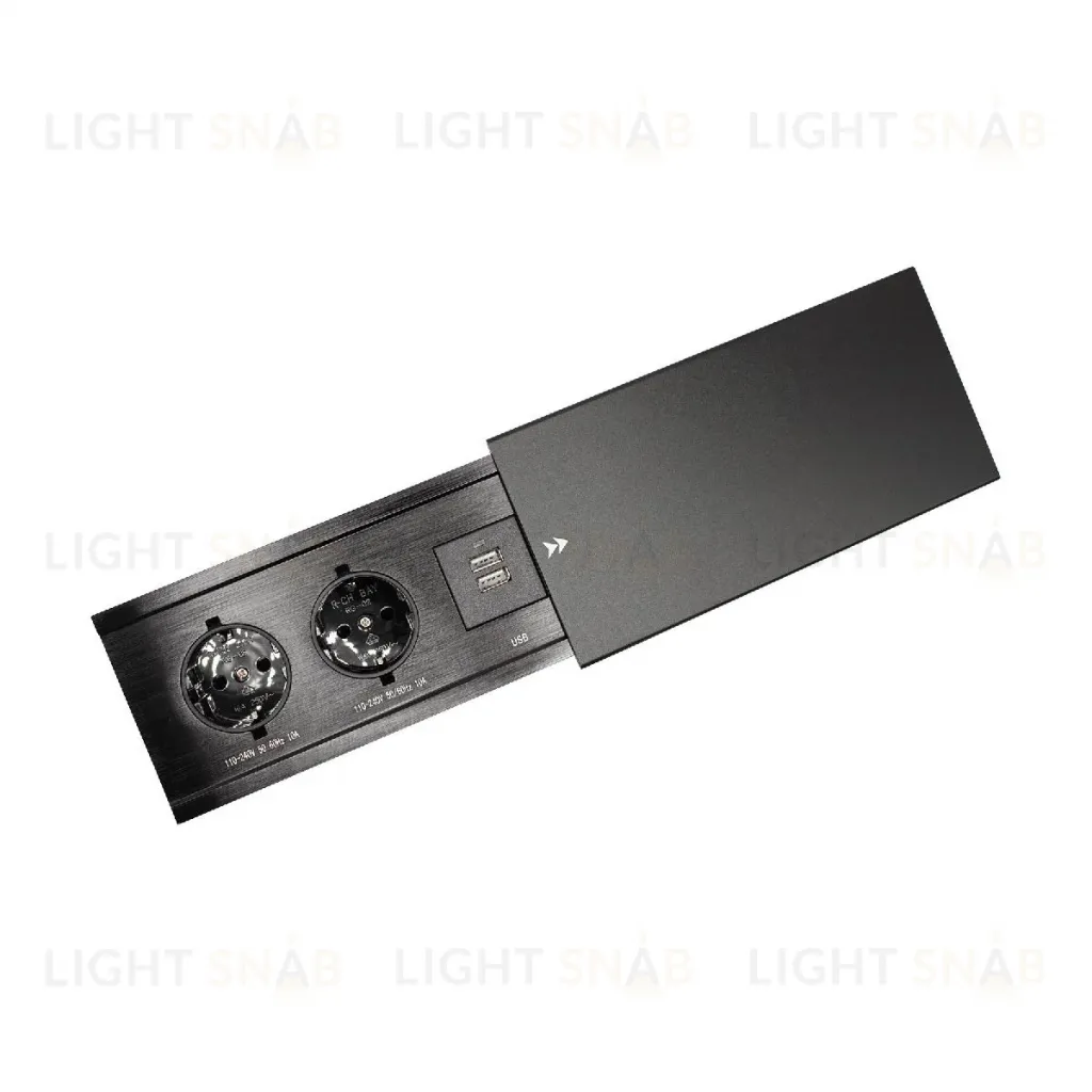Блок розеток JX (Slide Top) (2 секции + 2 USB с кабелем питания) Mebax 00-00002889 00-00002889