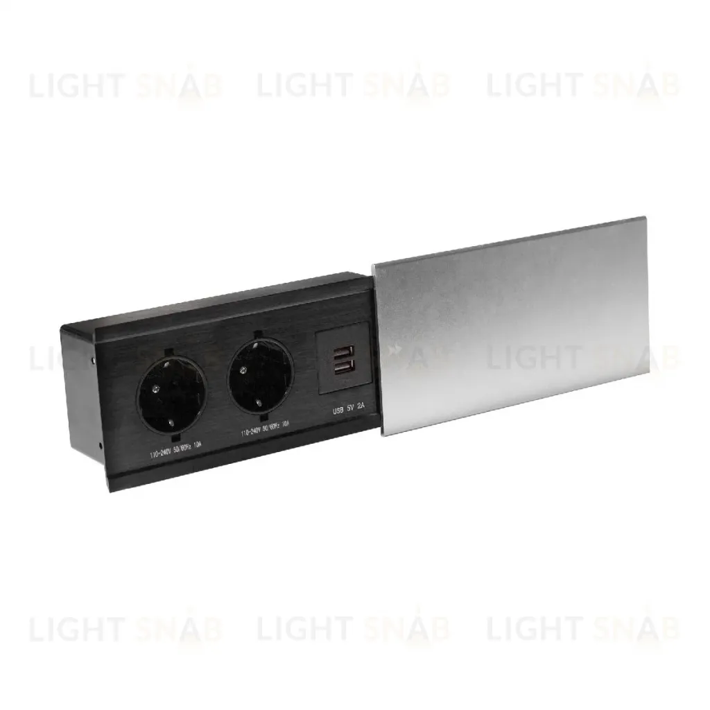 Блок розеток JX (Slide Top) (2 секции + 2 USB с кабелем питания) Mebax 00-00002888 00-00002888