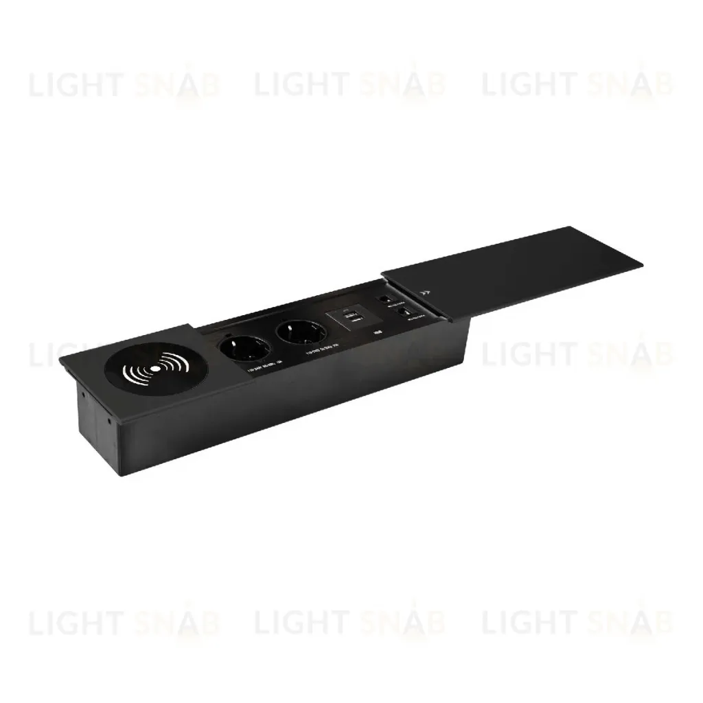 Блок розеток JX (Slide Top) (2 секции RJ-45 + 2 USB беспр.зарядка с кабелем питания) Mebax 00-00002893 00-00002893