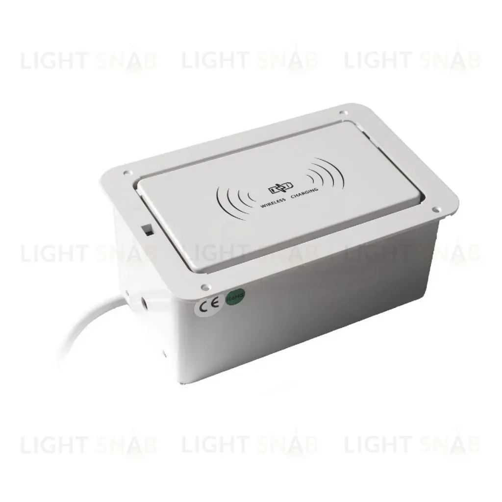 Блок розеток LK-DMS-742 (2 секции полуавтоматический 2 USB беспроводная зарядка) Mebax 00-00002869 00-00002869