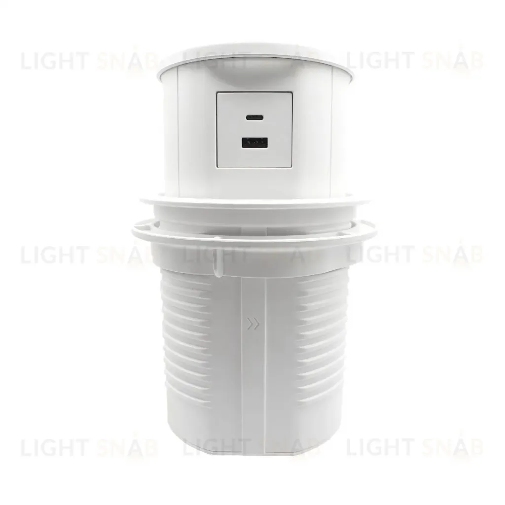 Блок розеток LK-PRF (3 секции полуавтоматический 1 USB + 1 type-C беспроводная зарядка) Mebax 00-00002872 00-00002872