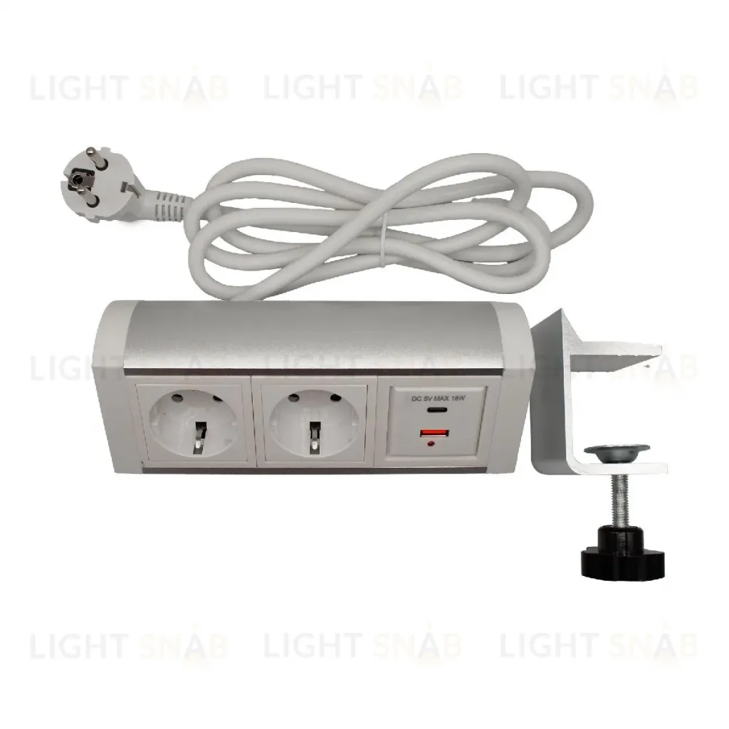Блок розеток LK-RSA (2 секции 1 USB + 1 type-C) Mebax 00-00002873 00-00002873
