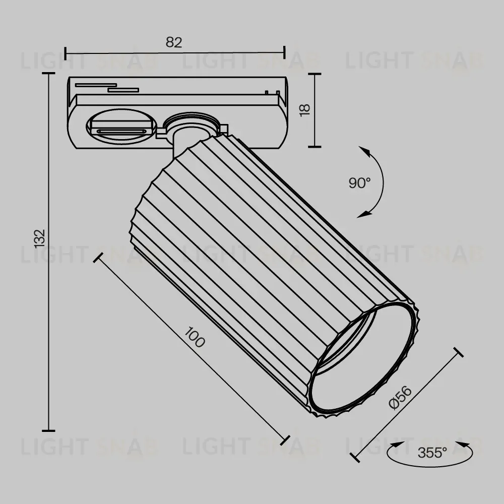 Трековый однофазный светильник Maytoni Calipso TR218-1-GU10-W TR218-1-GU10-W