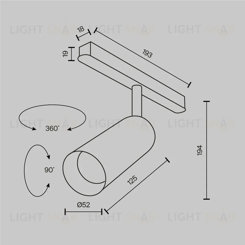 Трековый магнитный светильник Maytoni Focus Led TR032-2-12W2.7K-M-B TR032-2-12W2.7K-M-B