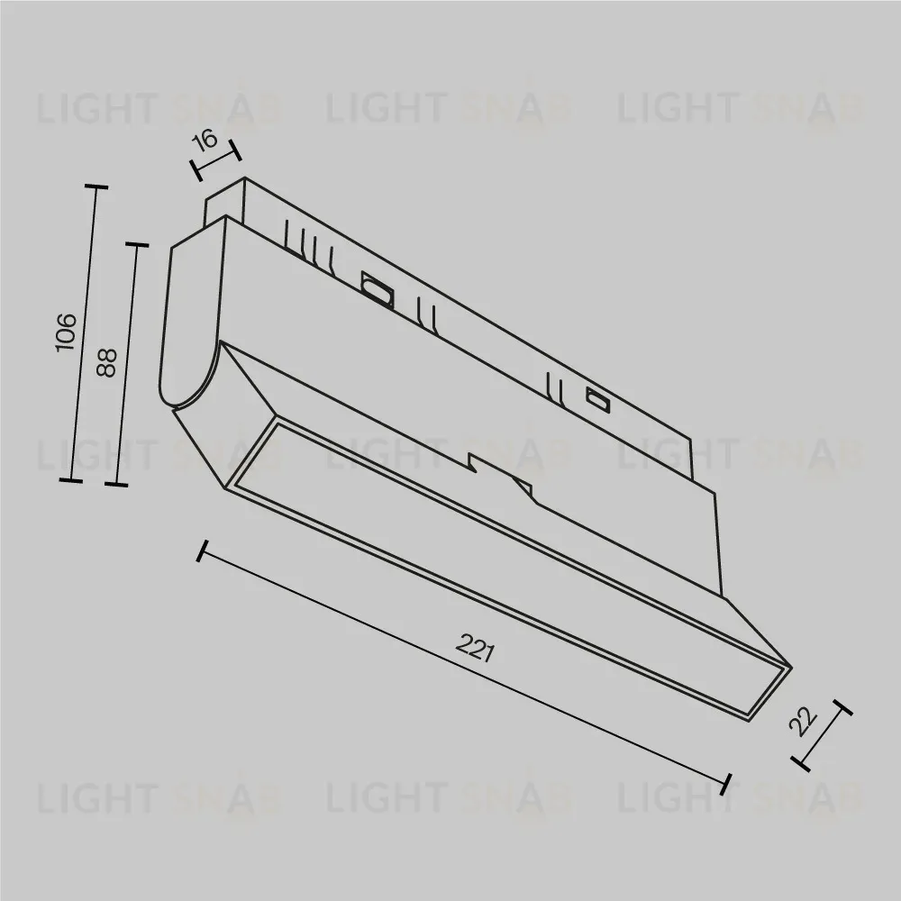 Трековый магнитный светильник Maytoni Basis Rot TR036-2-12W2.7K-B TR036-2-12W2.7K-B