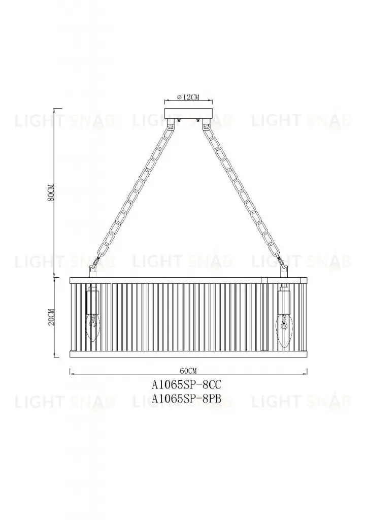 Подвесная люстра Arte Lamp Anetta A1065SP-8CC A1065SP-8CC