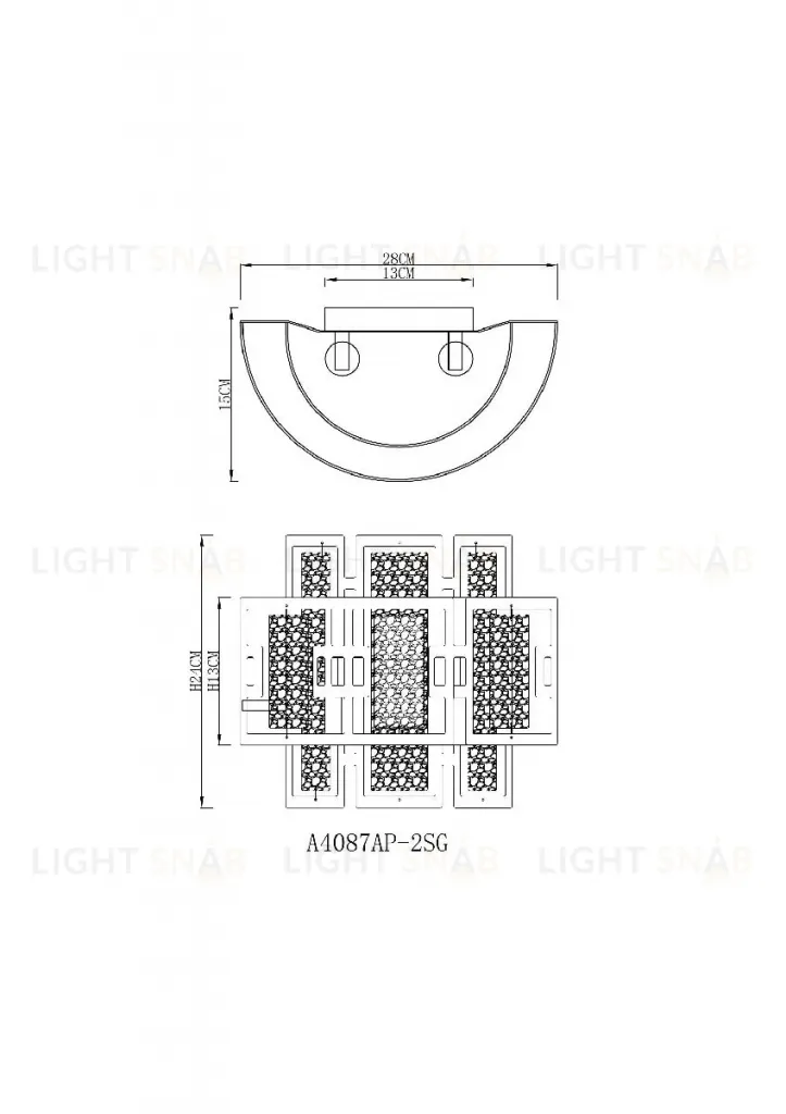 Настенный светильник Arte Lamp Blake A4087AP-2SG A4087AP-2SG