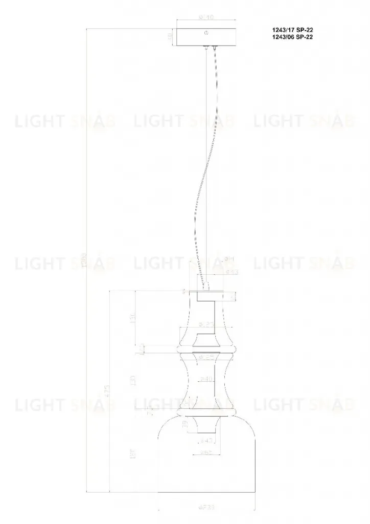 Подвесной светильник Divinare Volturn 1243/06 SP-22 1243/06 SP-22