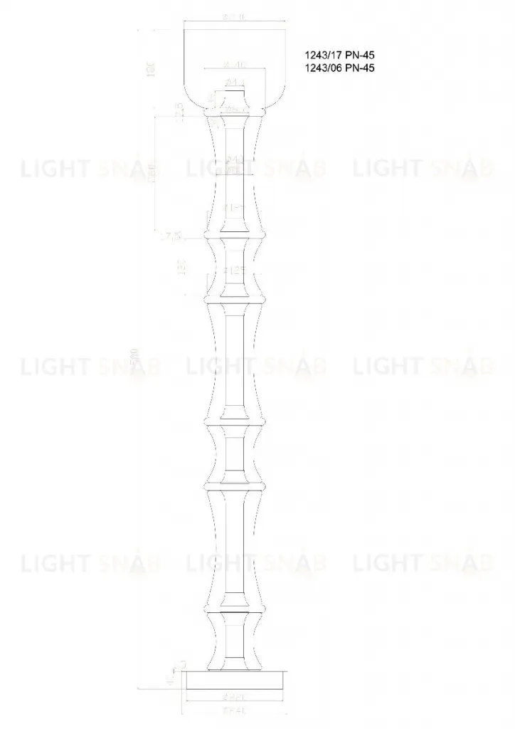 Торшер Divinare Volturn 1243/17 PN-45 1243/17 PN-45