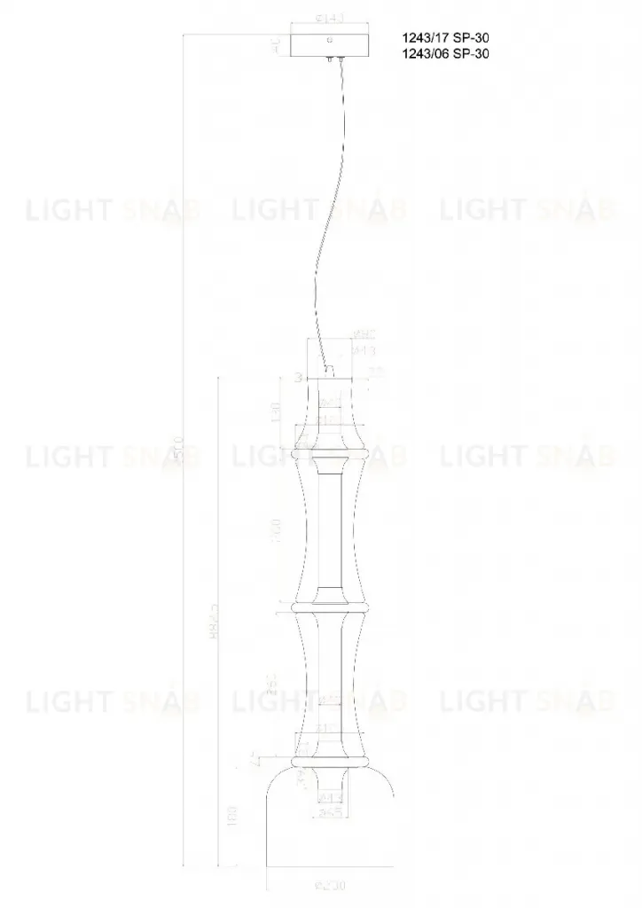 Подвесной светильник Divinare Volturn 1243/17 SP-30 1243/17 SP-30