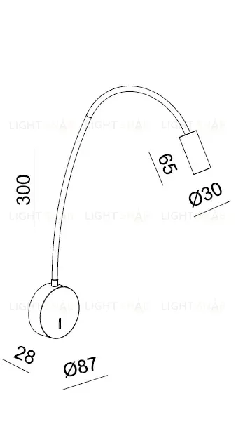 Гибкое бра Italline DE-316 white DE-316 white