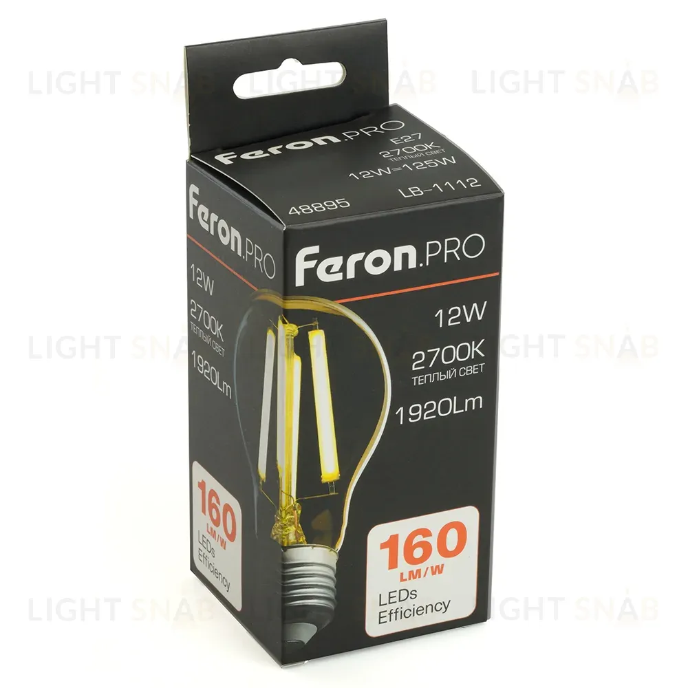Светодиодная лампа Feron LB-1112 E27 12W 2700K 48895 48895
