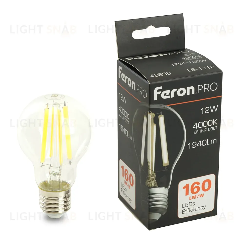 Светодиодная лампа Feron LB-1112 E27 12W 4000K 48896 48896