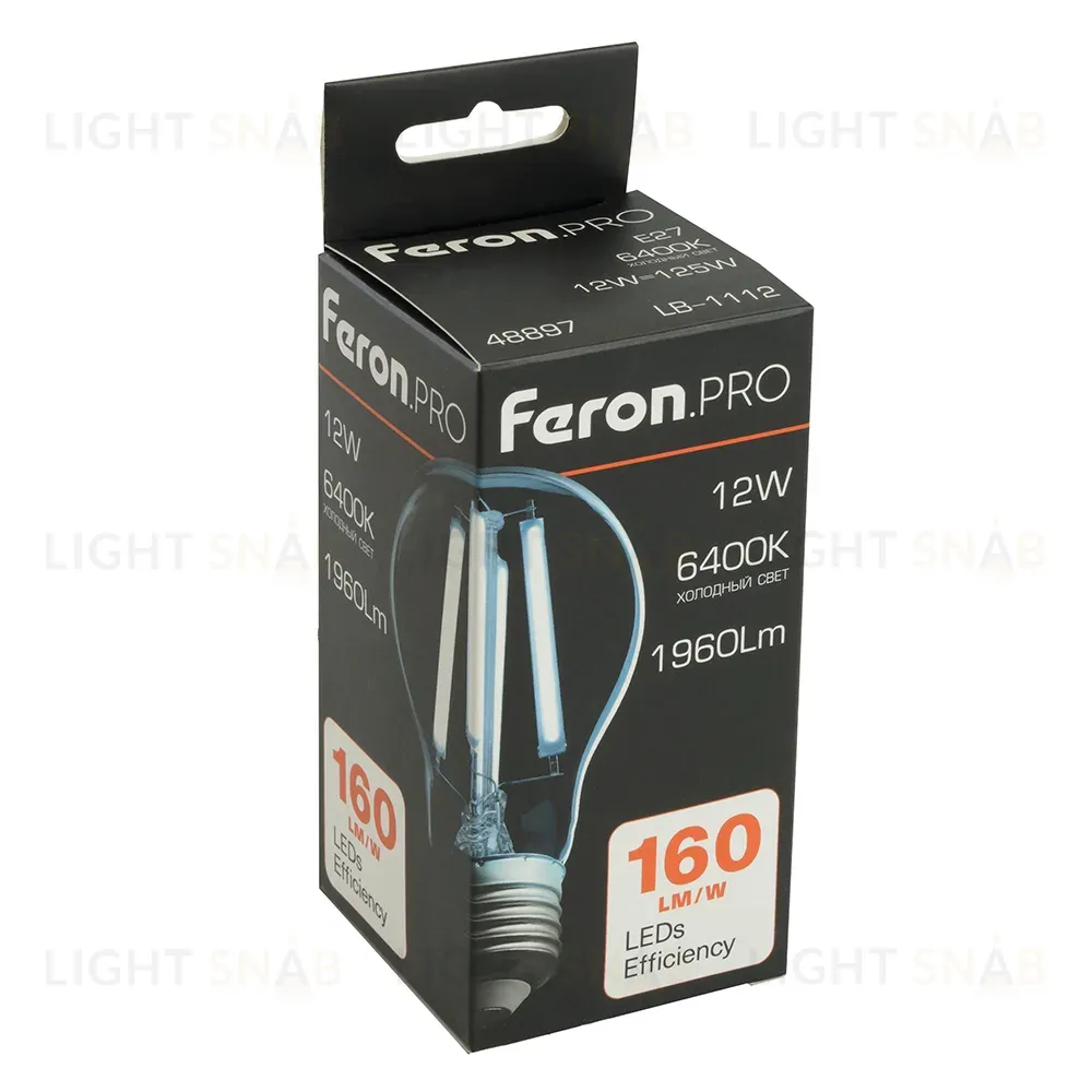 Светодиодная лампа Feron LB-1112 E27 12W 6400K 48897 48897
