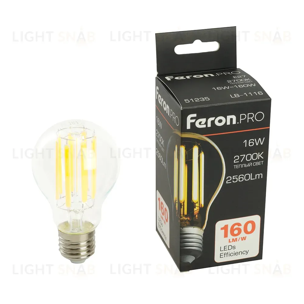 Светодиодная лампа Feron LB-1116 E27 16W 2700K 51235 51235