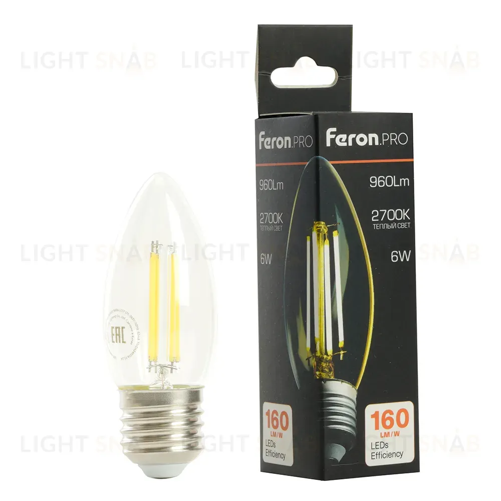 Светодиодная лампа Feron LB-1206 E27 6W 2700K 51238 51238
