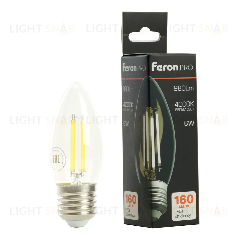 Светодиодная лампа Feron LB-1206 E27 6W 6400K 51240 51240