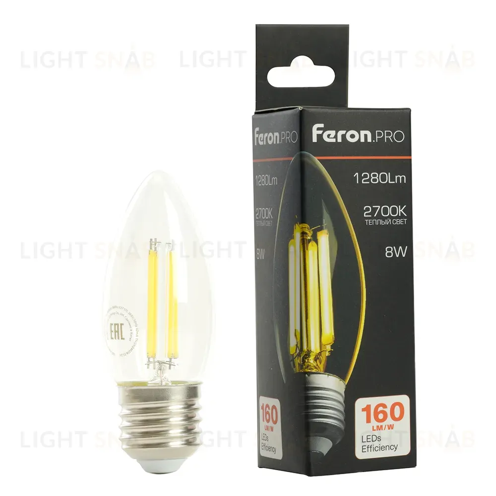 Светодиодная лампа Feron LB-1208 E27 8W 2700K 51241 51241