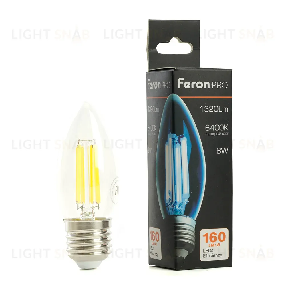 Светодиодная лампа Feron LB-1208 E27 8W 6400K 51243 51243