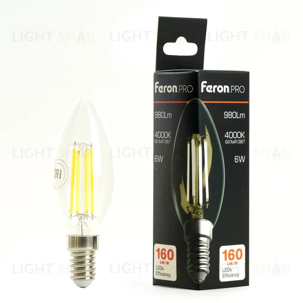 Светодиодная лампа Feron LB-1206 E14 6W 2700K 51244 51244