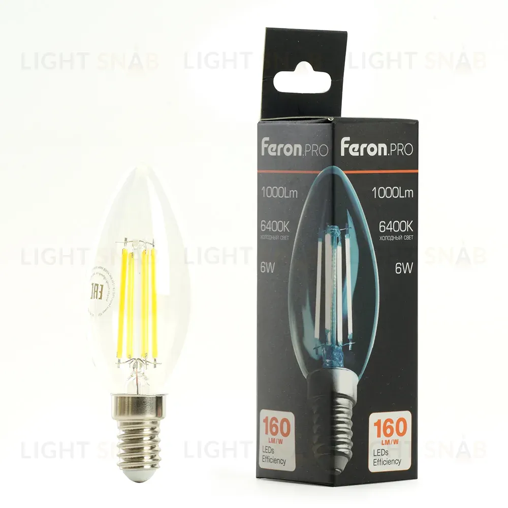 Светодиодная лампа Feron LB-1206 E14 6W 6400K 51246 51246
