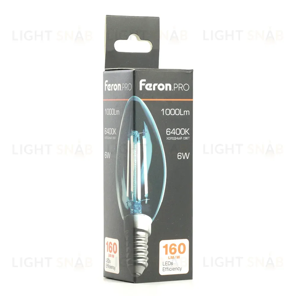 Светодиодная лампа Feron LB-1206 E14 6W 6400K 51246 51246