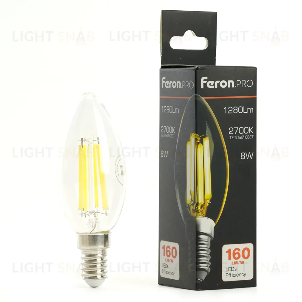 Светодиодная лампа Feron LB-1208 E14 8W 2700K 51247 51247