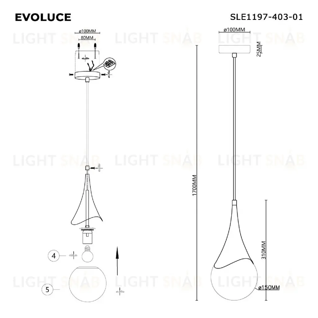 Подвесной светильник Evoluce Fiori SLE1197-403-01 SLE1197-403-01