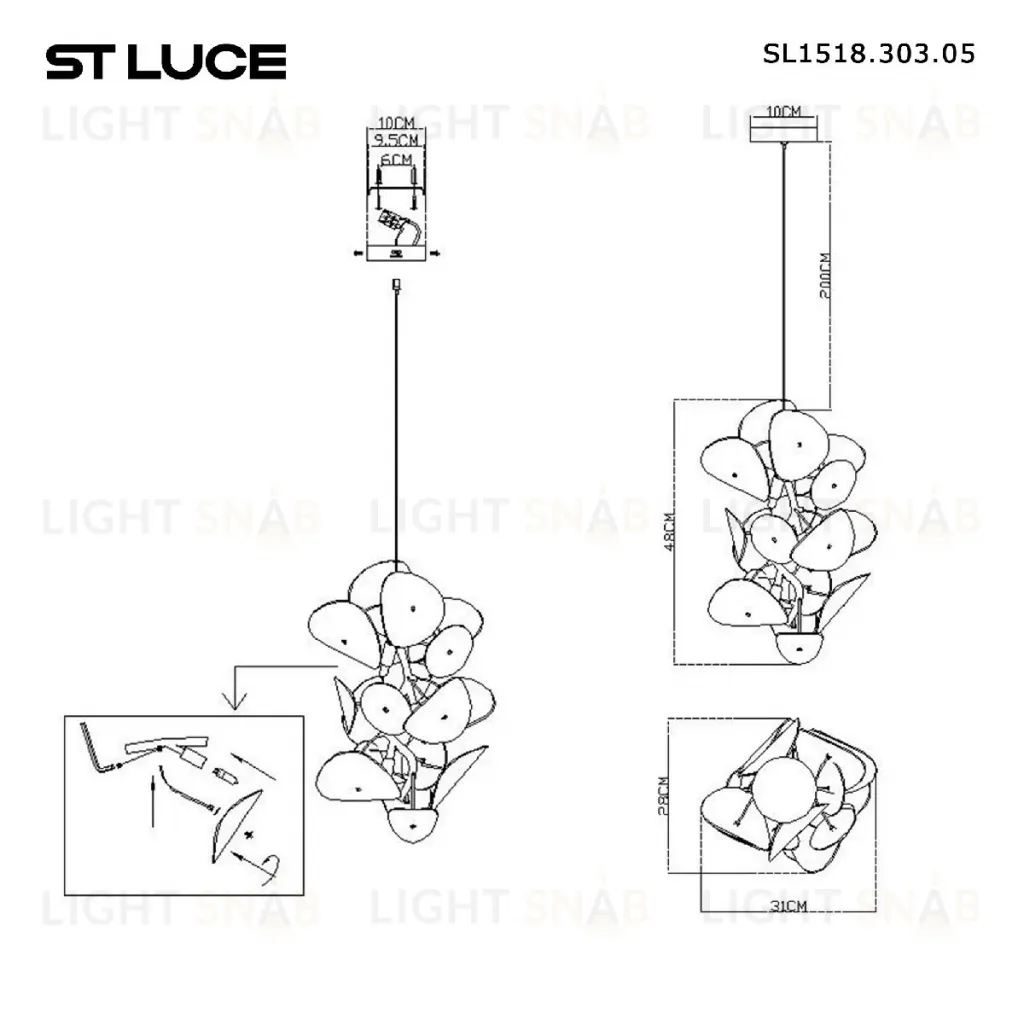 Подвесной светильник ST Luce Dahlia SL1518.303.05 SL1518.303.05