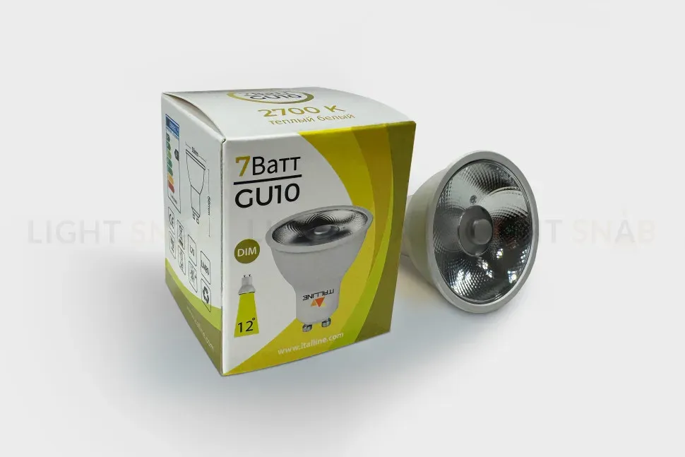 Лампа светодиодная диммируемая Triac Italline HL GU10/7W/2700K DIM HL GU10/7W/2700K DIM
