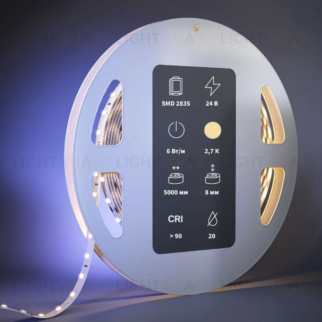 Светодиодная лента Maytoni Led Strip 24В 2835 6Вт/м 2700К 5м IP20 201093 201093