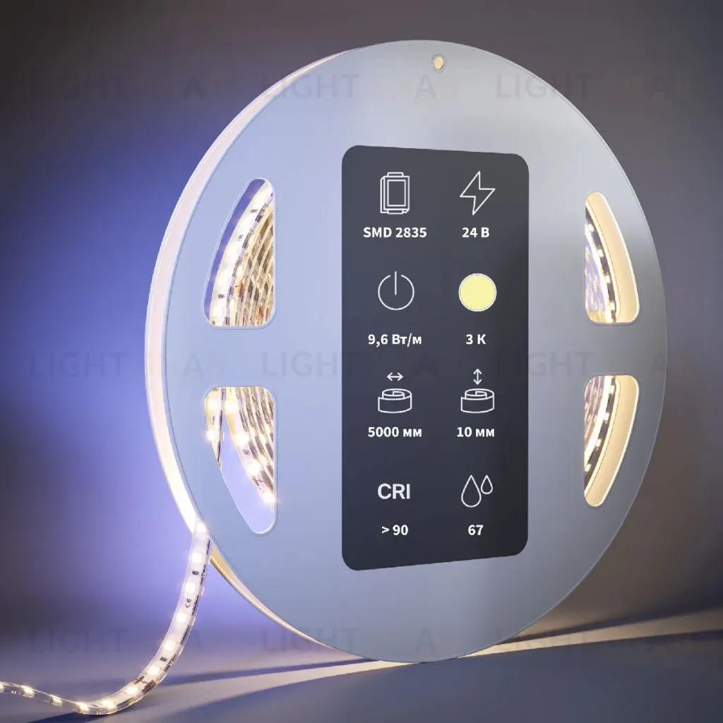 Светодиодная лента Maytoni Led Strip 24В 2835 9,6Вт/м 3000К 5м IP67 201045 201045