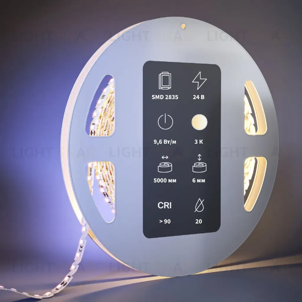 Светодиодная лента Maytoni Led Strip 24В 2835 9,6Вт/м 3000К 5м IP20 201137 201137
