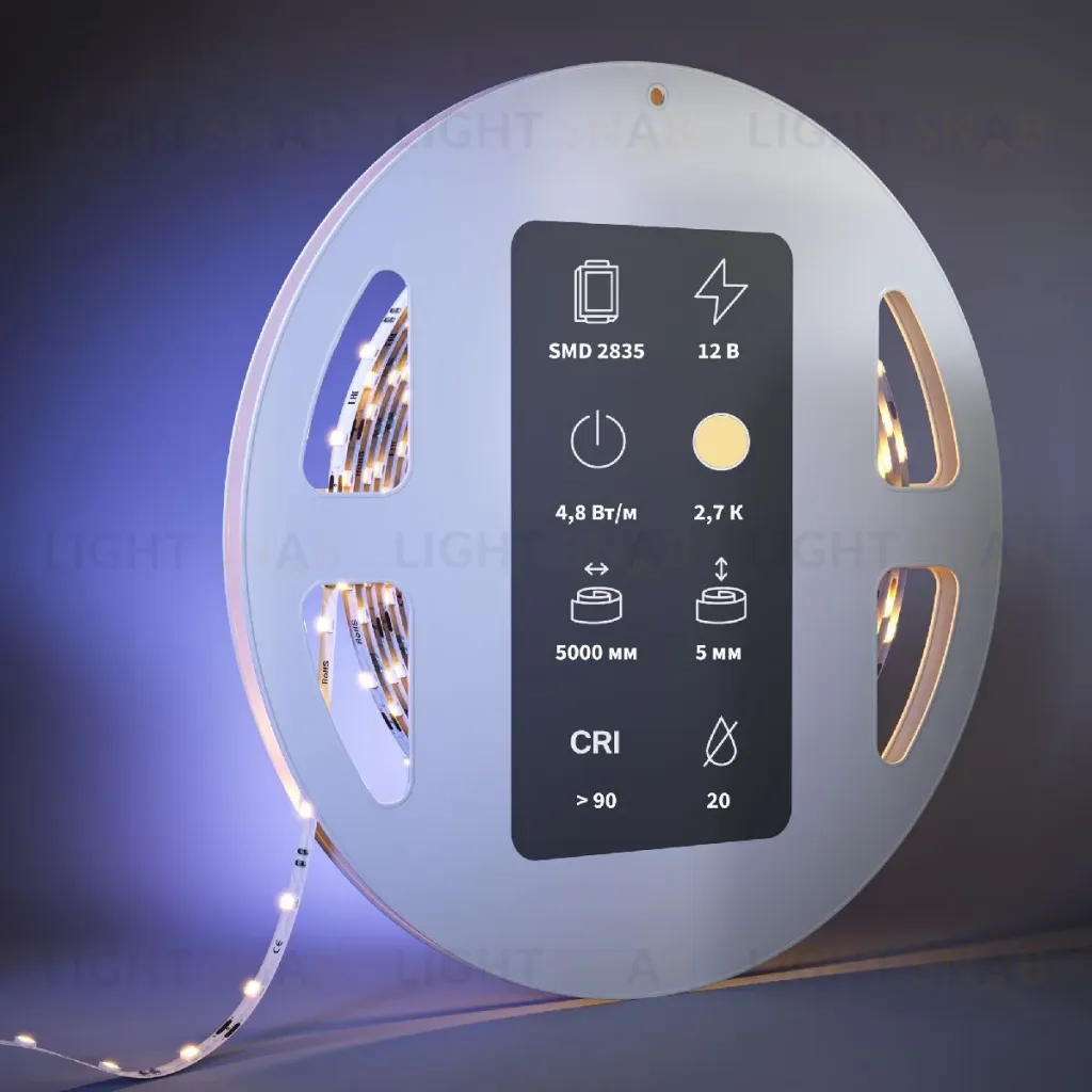 Светодиодная лента Maytoni Led Strip 12В 2835 4,8Вт/м 2700К 5м IP20 201102 201102