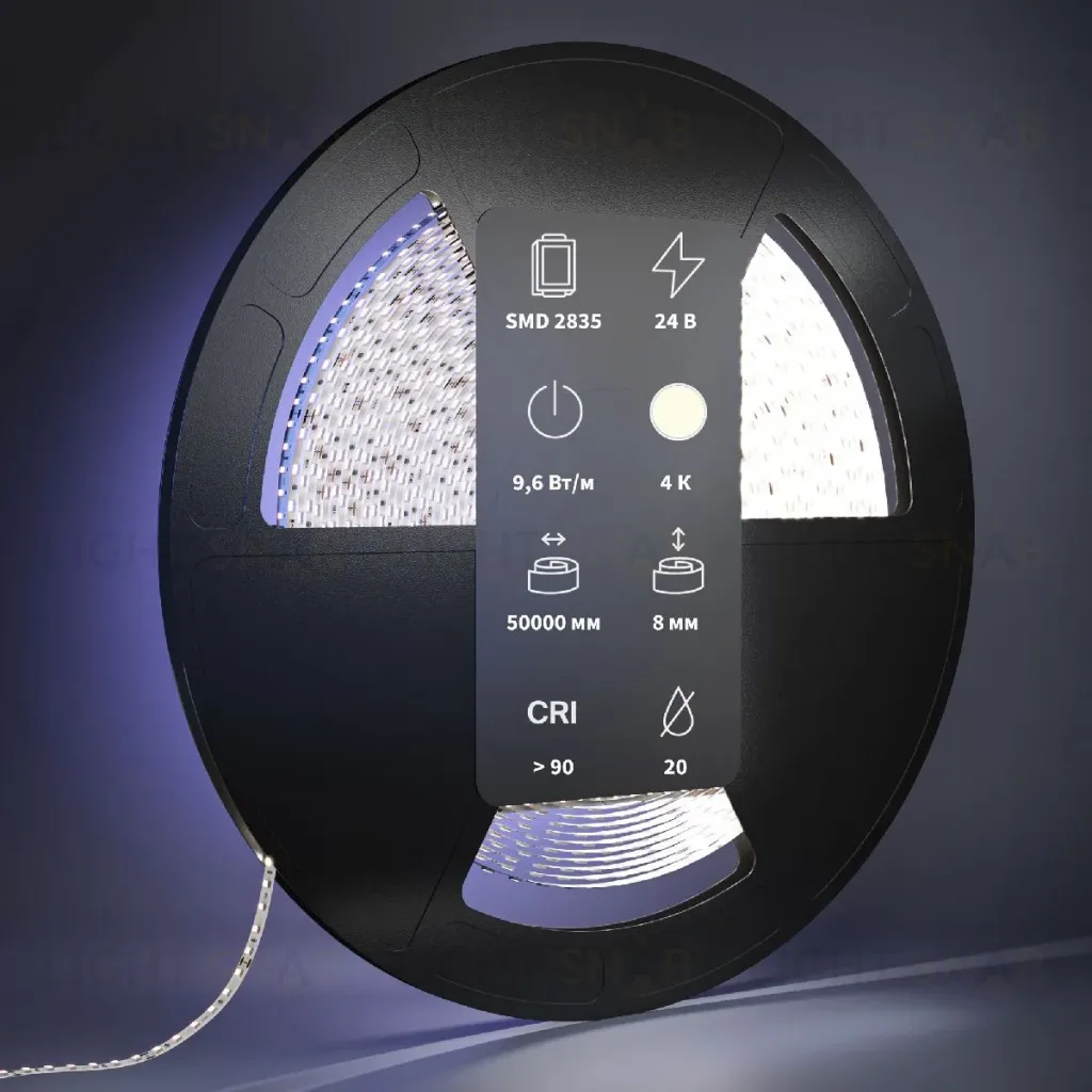 Светодиодная лента Maytoni Led Strip 24В 2835 9,6Вт/м 4000К 50м IP20 201048 201048