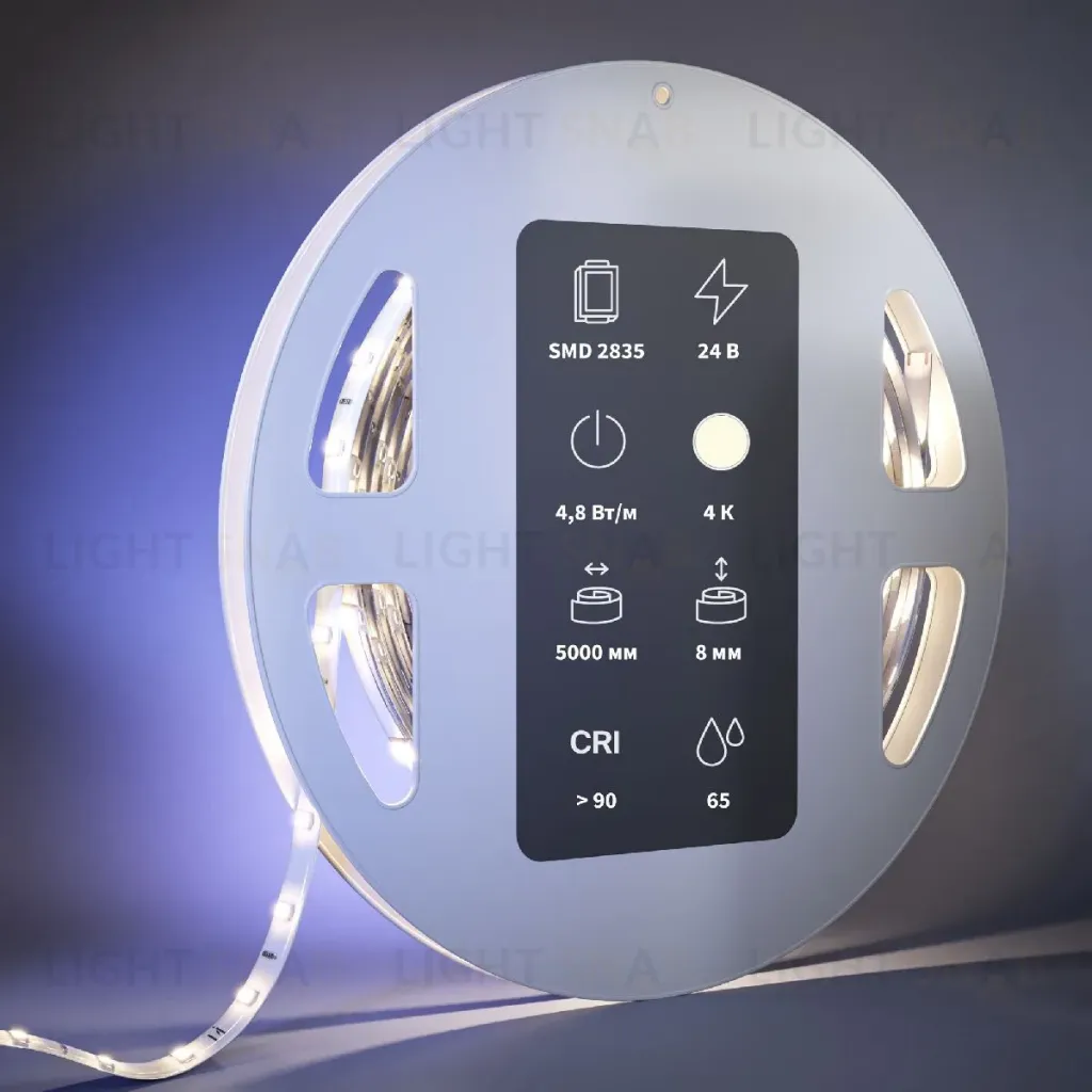 Светодиодная лента Maytoni Led Strip 24В 2835 4,8Вт/м 4000К 5м IP65 201014 201014