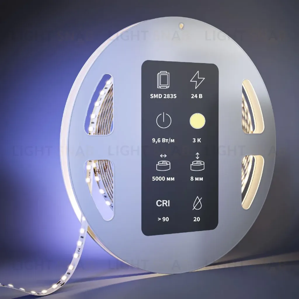 Светодиодная лента Maytoni Led Strip 24В 2835 9,6Вт/м 3000К 5м IP20 201038 201038