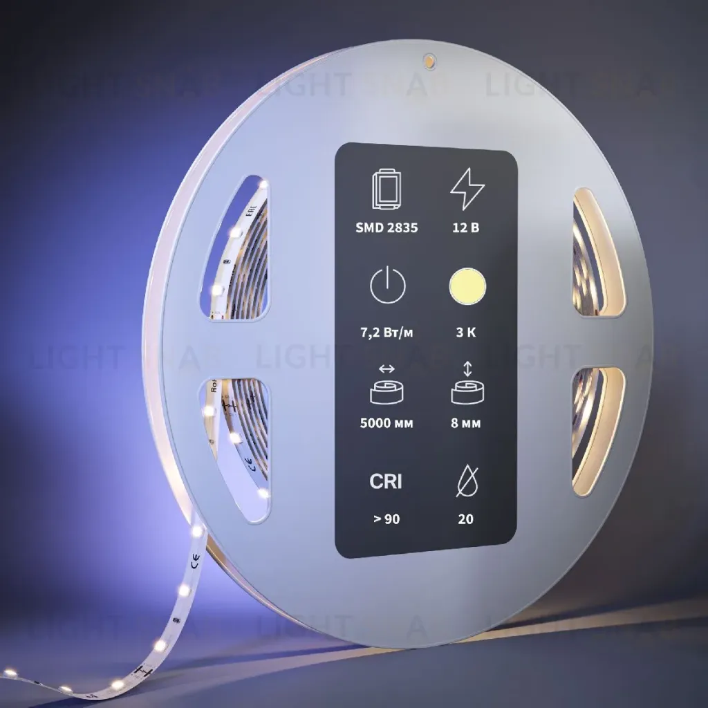 Светодиодная лента Maytoni Led Strip 12В 2835 7,2Вт/м 3000К 5м IP20 201017 201017