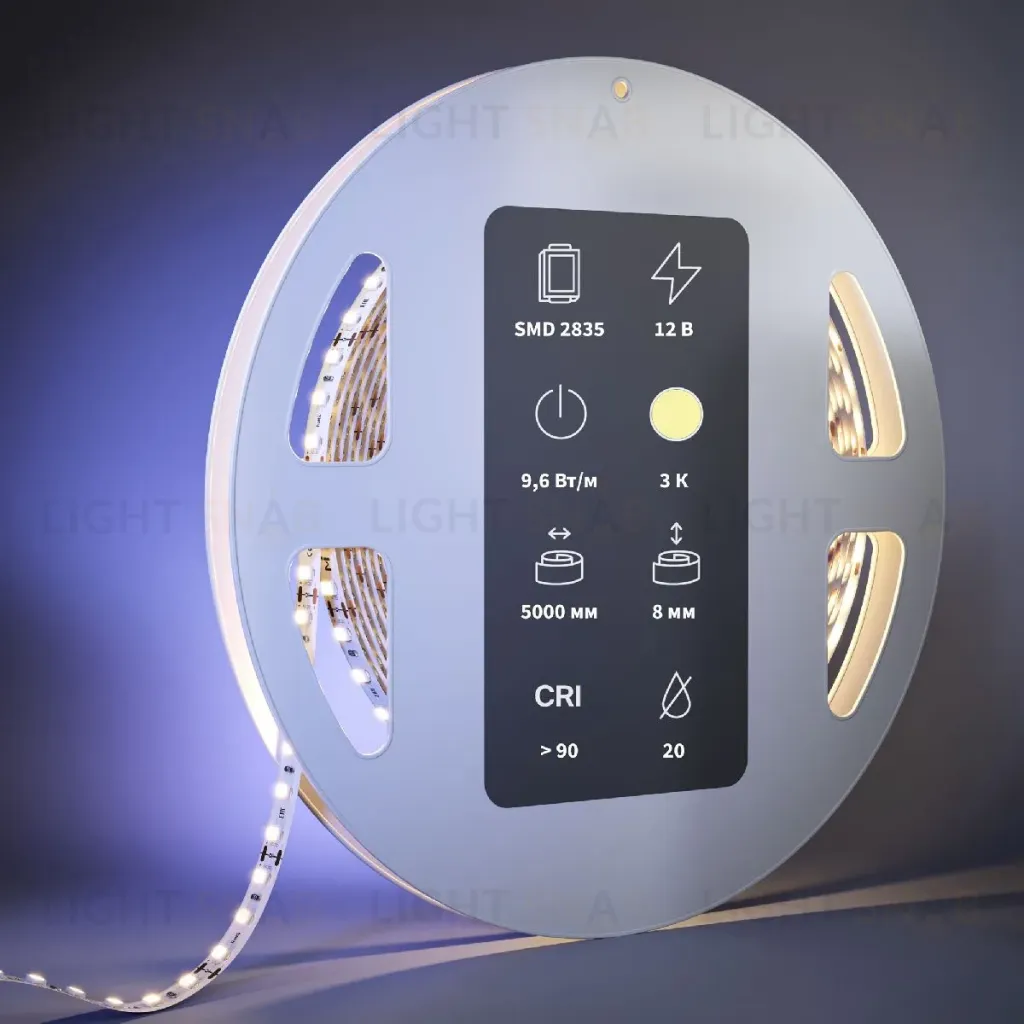 Светодиодная лента Maytoni Led Strip 12В 2835 9,6Вт/м 3000К 5м IP20 201031 201031