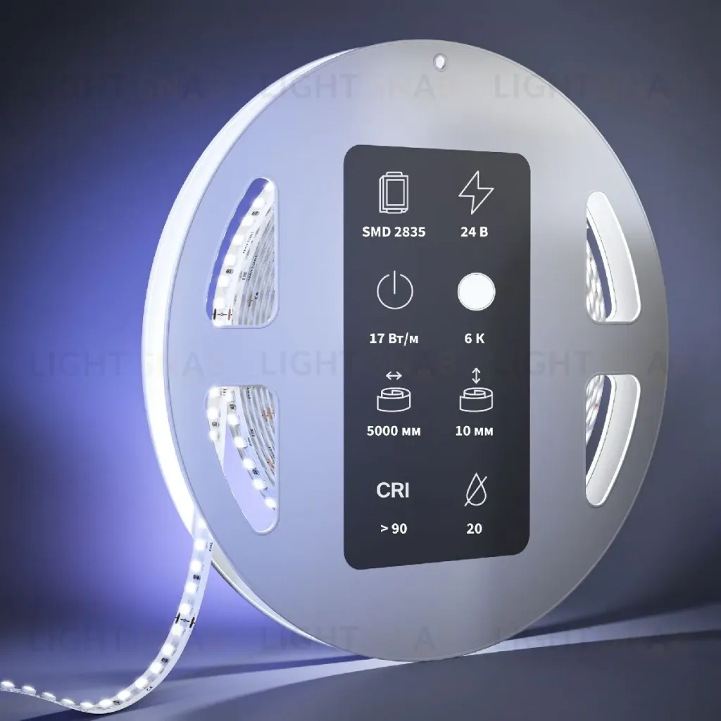 Светодиодная лента Maytoni Led Strip 24В 2835 17Вт/м 6000К 5м IP20 201060 201060