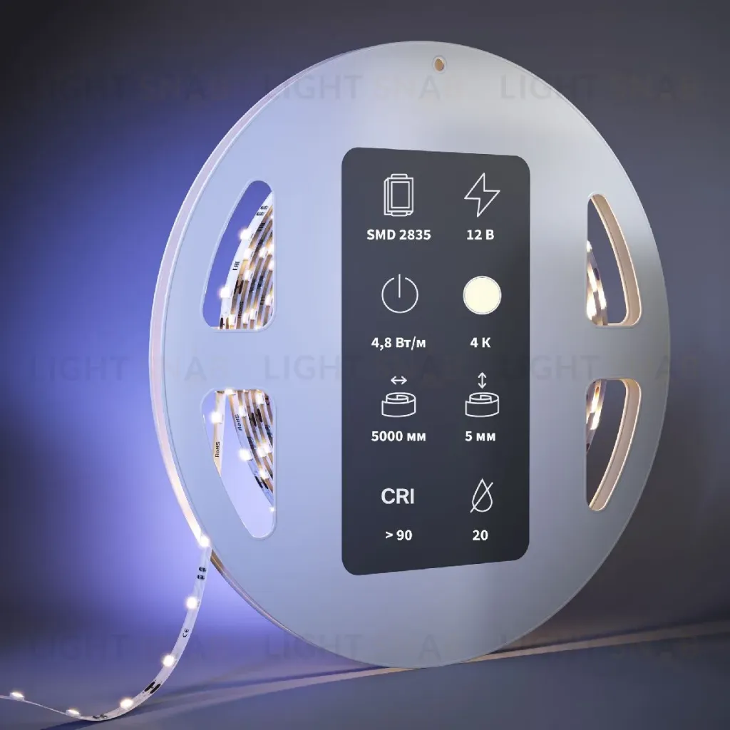 Светодиодная лента Maytoni Led Strip 12В 2835 4,8Вт/м 4000К 5м IP20 201104 201104