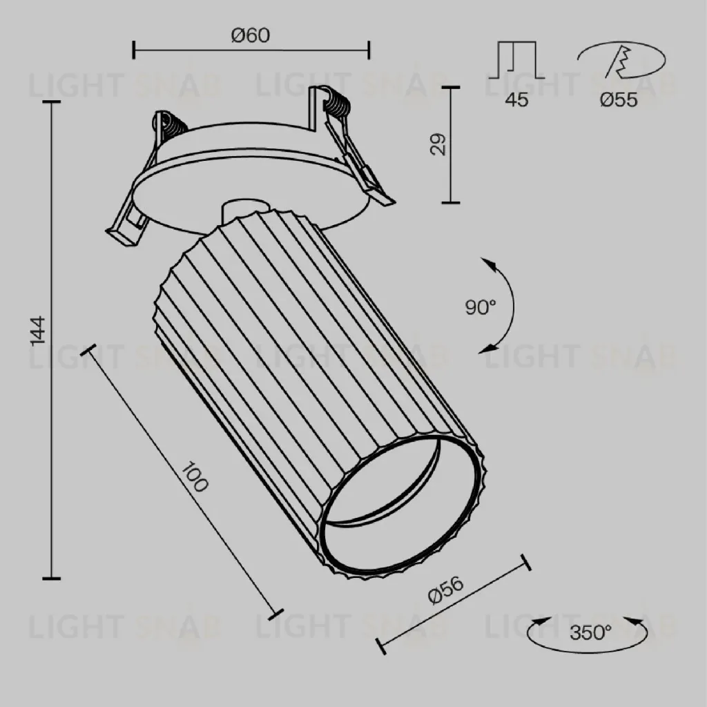 Встраиваемый спот Maytoni Calipso C110CL-01-GU10-W C110CL-01-GU10-W