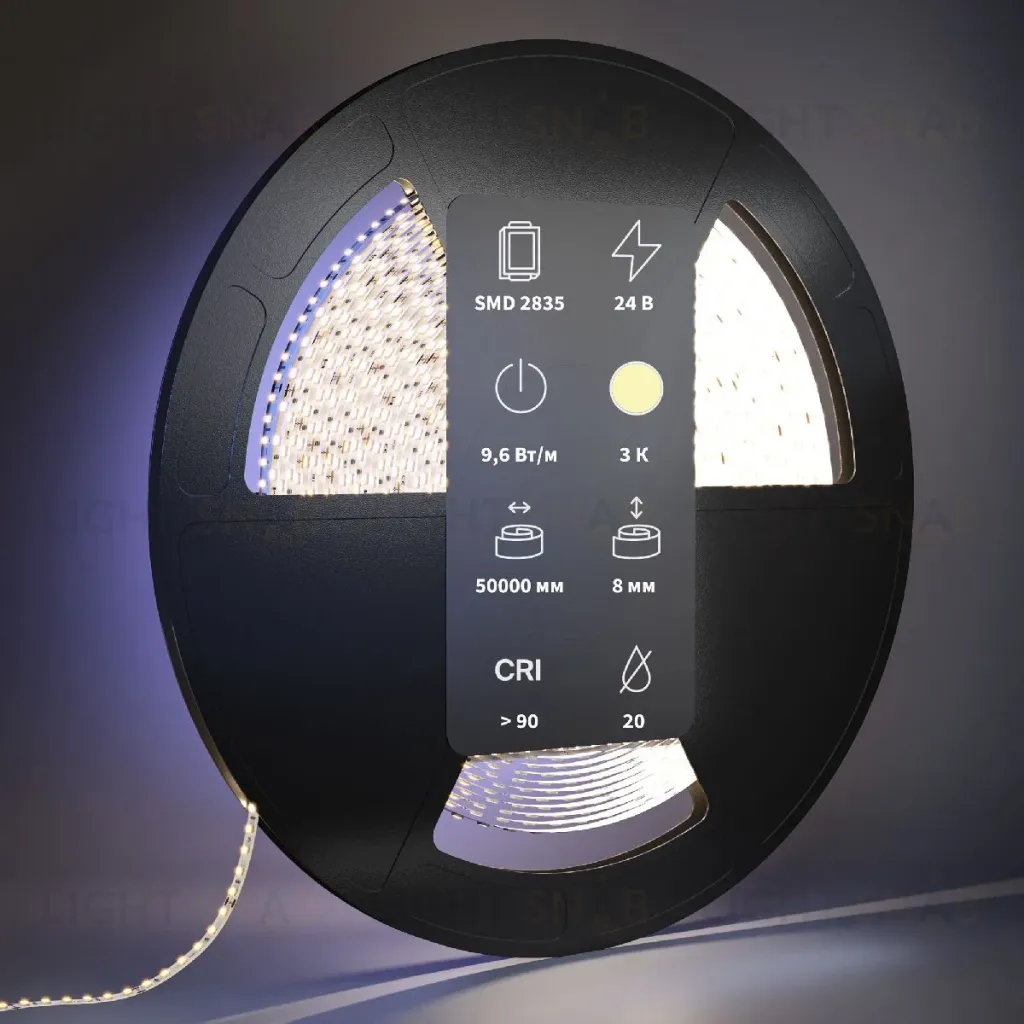 Светодиодная лента Maytoni Led Strip 24В 2835 9,6Вт/м 3000К 50м IP20 201047 201047